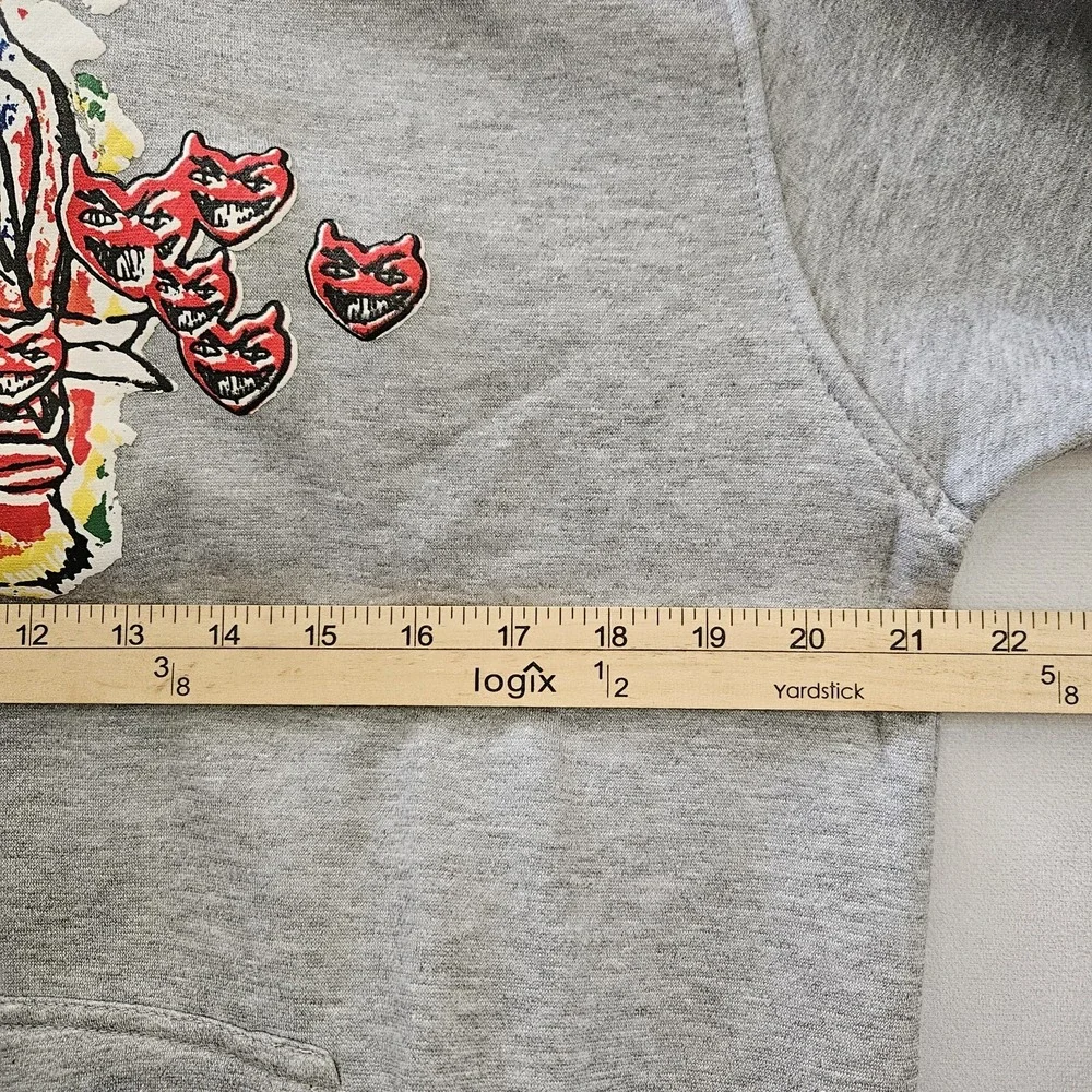 Evil Hearts Club Sweatshirt Sweater Men's XL Grey‎ Hoodie Evil Skater Retro NWT